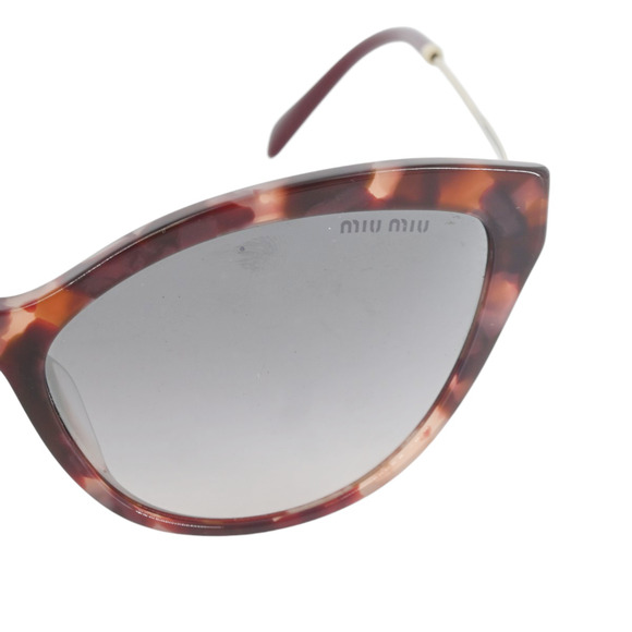 Miu Miu SMU 03U-A Burgundy Tortoise Shell Cat Eye Sunglasses - Picture 8 of 10